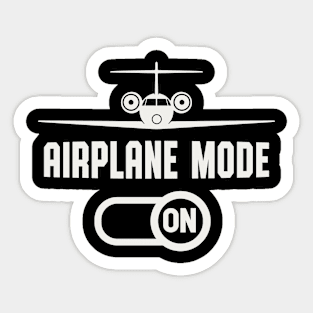 Airplane Mode On Aircraft Flying Pilot Sticker